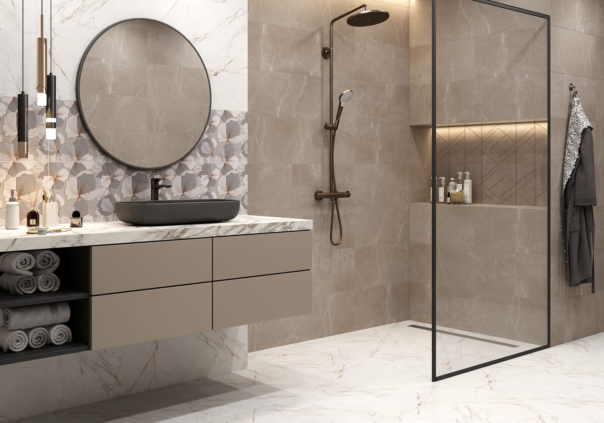Дизайн ванной комнаты с душевой: фото интерьеров | hb-crm.ru